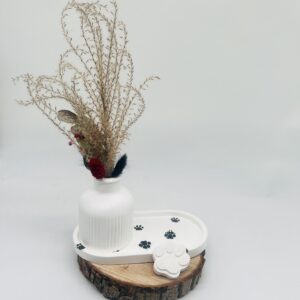 Griffeltes Rillenvase Set „Pfoten“