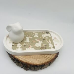 Kleines Deko Tablett „Häschen“