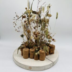Korkring mit Trockenblumen 1