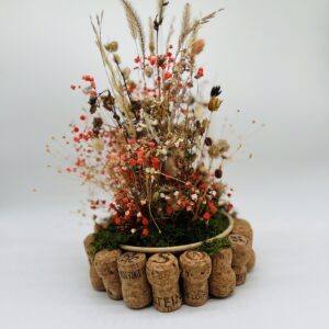 Korkring mit Trockenblumen 2